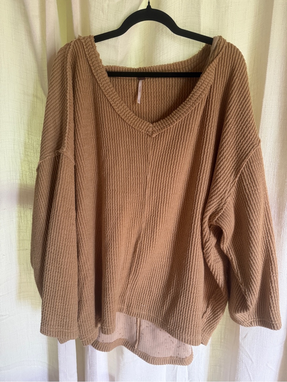Free People V-Neck Oversized Sweater